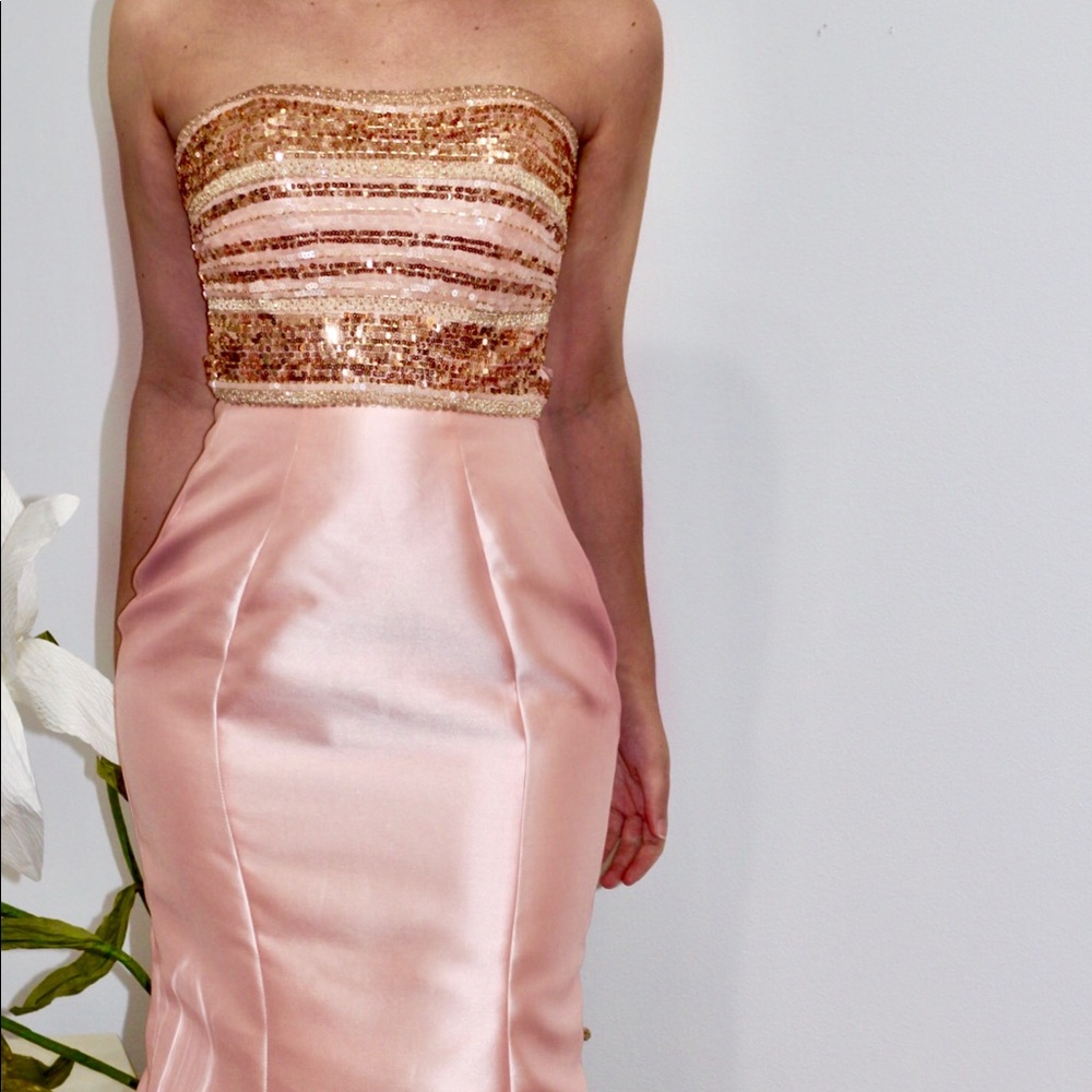 Blush prom dress